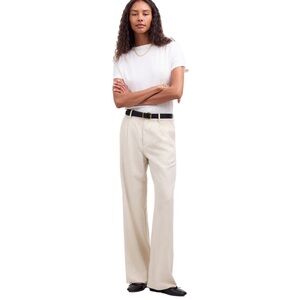 NEW MADEWELL The Slouchy Straight Pant in Muted Stone Wide Leg Trouser Size‎ 14
